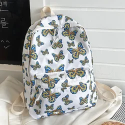 Nylon Student Schoolbag Women Backpack for Grils Teens Book Bag School Backpack Butterfly Waterproof Women Laptop Backpack 2023