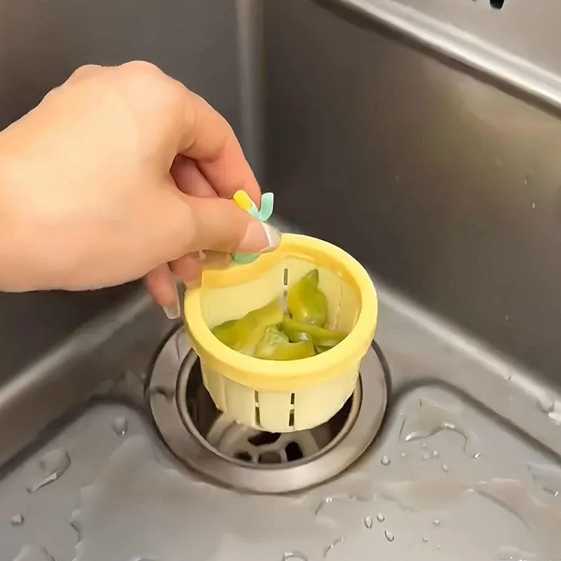 Cactus Sink Drain Strainer Press Automatic Dumping Basket Multi-functional Use Filter Net for Tub Kitchen Waste Collector