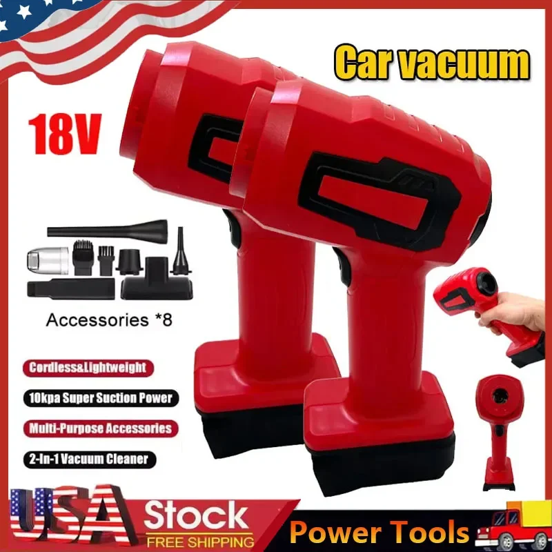 

Портативный аккумуляторный ручной пылесос Fit Milwaukee 120 Вт для автомобиля, 18 В, литий-ионный аккумулятор, 3 в 1, электрический пылесос для дома и автомобиля