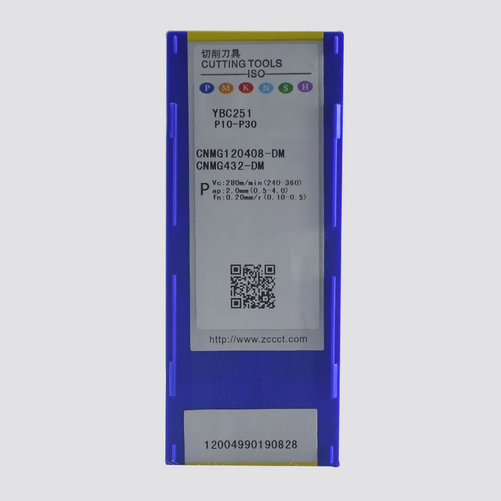 Original CNMG120408-DM YBC251 CNC คาร์ไบด์แทรกเครื่องกลึงเครื่องมือกลึงเหล็ก
