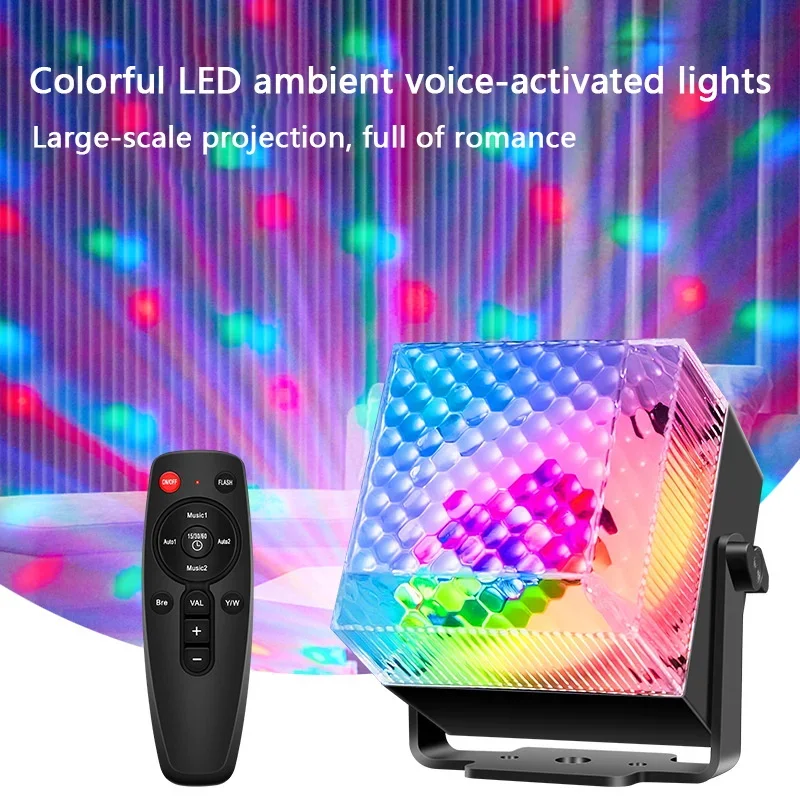 New Multifunctional LED Party Light Voice Control Home Night Light KTV Stage Disco Light Projector For Holiday Party Wedding Bar