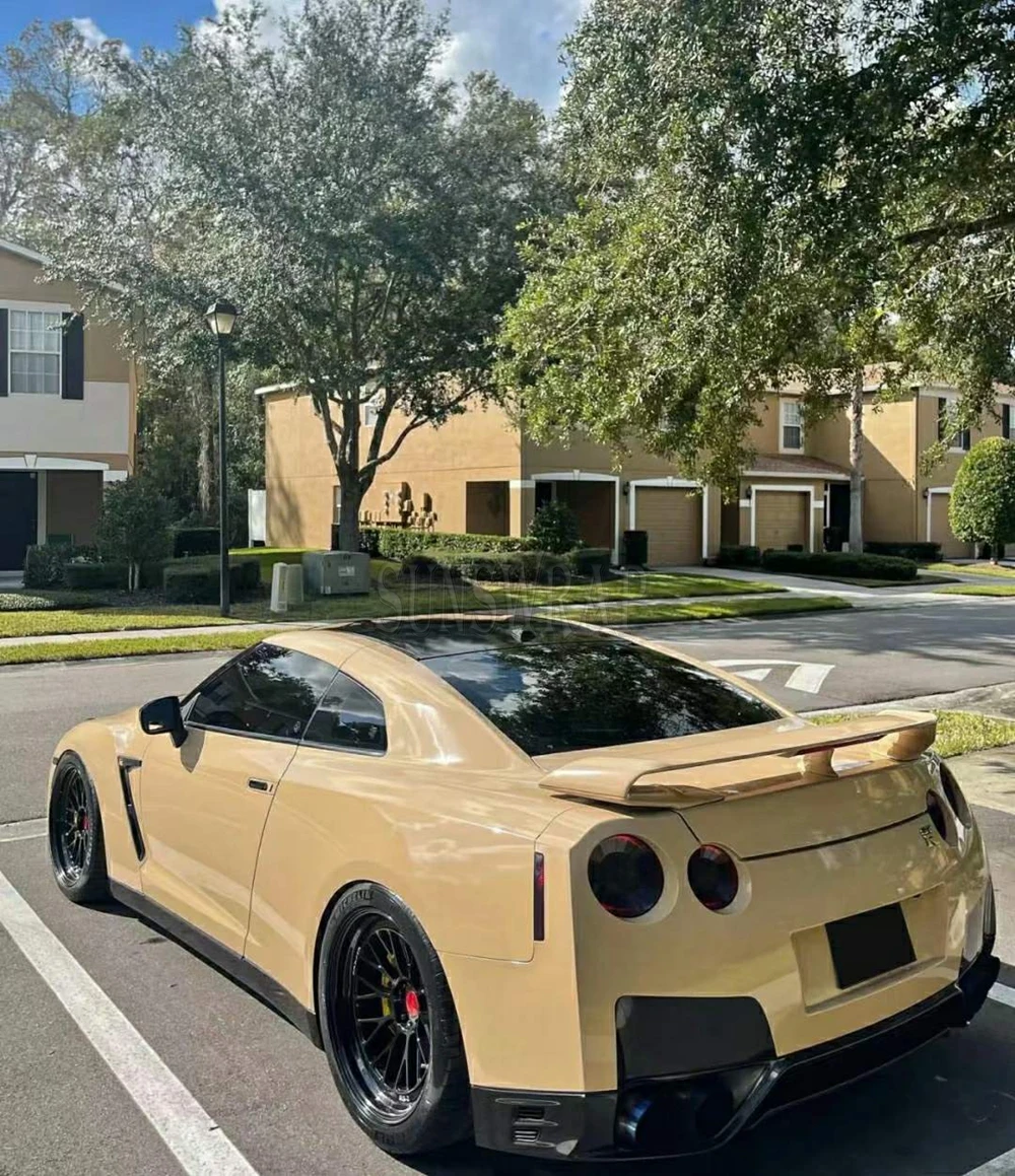 Gloss Finish PET Car Wrap Film Roll Automotive Wrap Sticker Desert Sand Yellow for SUV Truck Van Full Body Wrap 5x59ft/roll