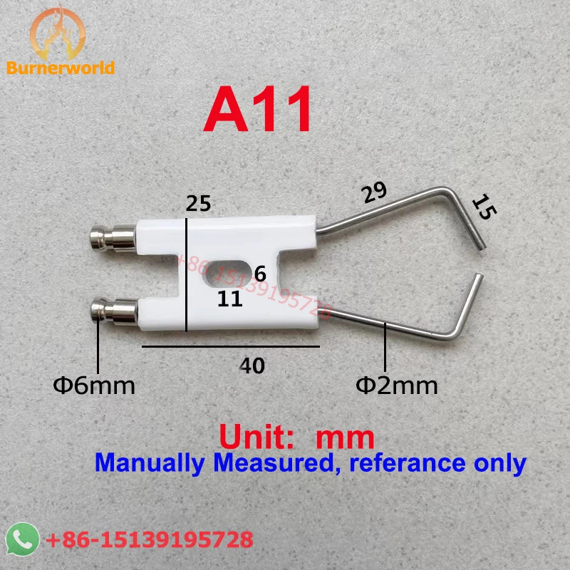 Waste Oil Burner Ceramic Electrode Conjoined H type Ignition Electrodes for Burner Furnance Ignite Electrode