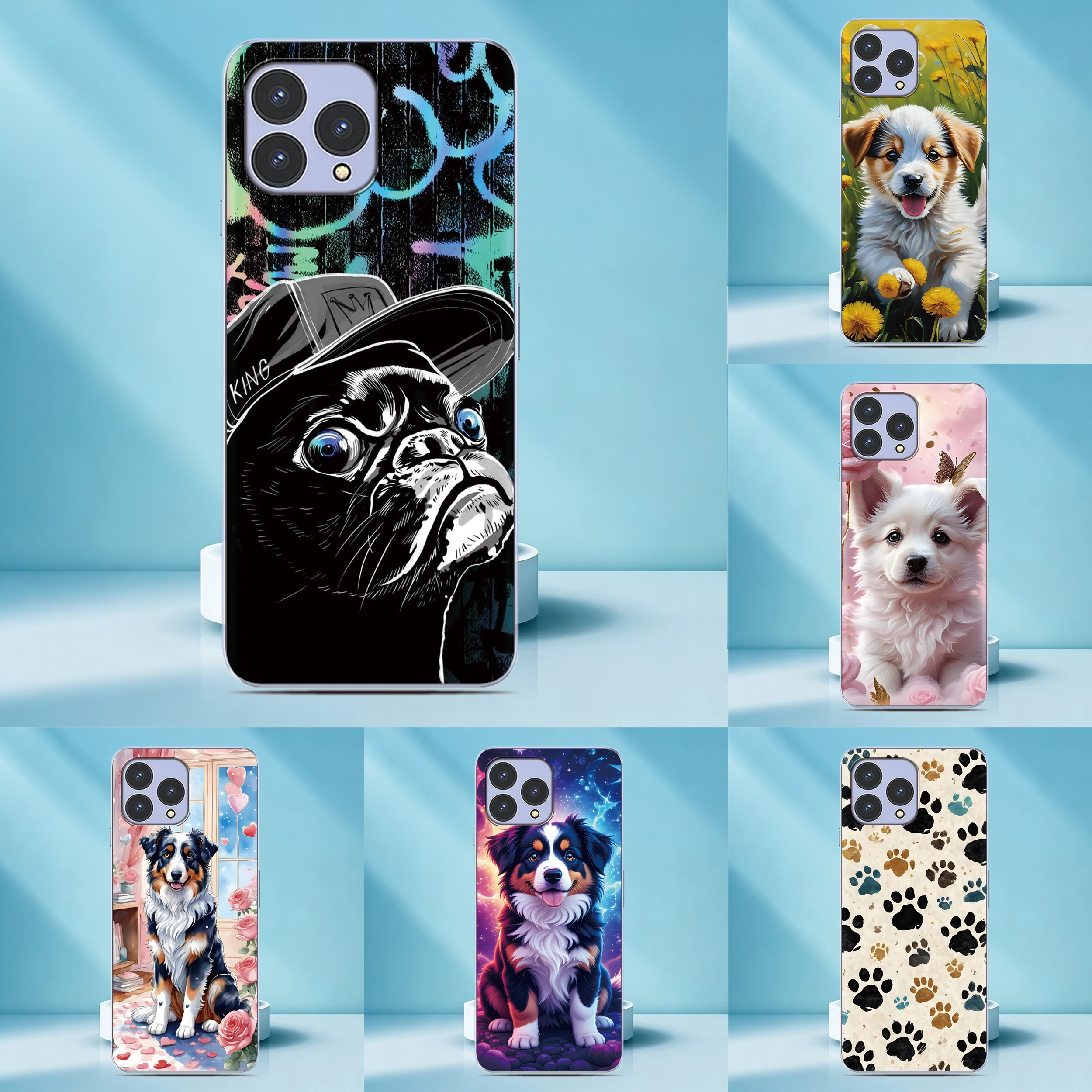 Funda para teléfono con diseño de perro Pug para ZTE Blade V80 V60 V50 4G V30 V40 Vita Axon 60 50 40 Lite 30 Pro 11 V41 Smart, funda personalizada
