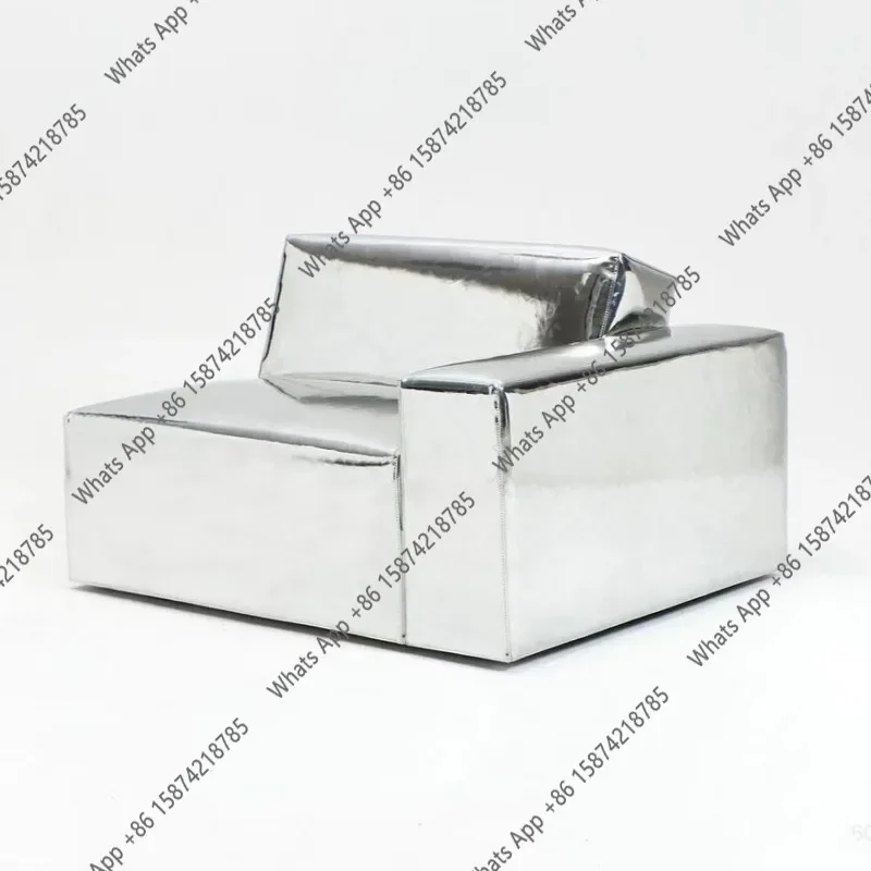 J Nordic Design Punk Sofa Studio Store Pearlescent Silver Mirror Pibotu Sofa