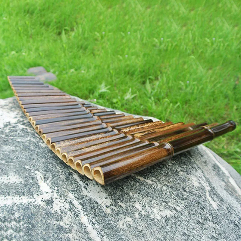 Flauta de bambú china profesional hecha a mano de 25 tubos, flauta de bambú tradicional para actuaciones folclóricas, flauta de bambú para adultos principiantes