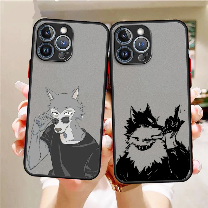 Anime Cartoon Beastars Cute Frosted Translucent For Apple iPhone 15 14 13 12 11 XS XR X 8 7 SE Pro Max Plus Mini Funda