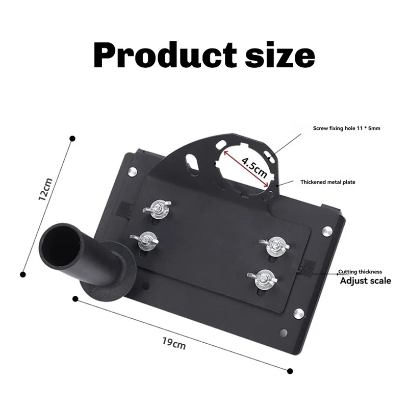 ABNP 100-Type Angle Grinder 45° Tile Chamfering Stand Grinder Support Chamfer Cutting Auxiliary Side Handle Fixed Holder US Plug