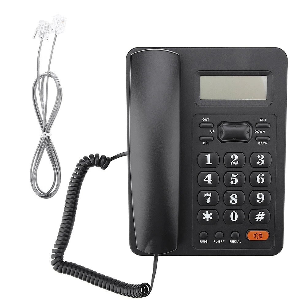 Caller ID Display Telephone Landline Telephone Wired Home Caller ID Display Landline Fixed Telephone with Redial Function