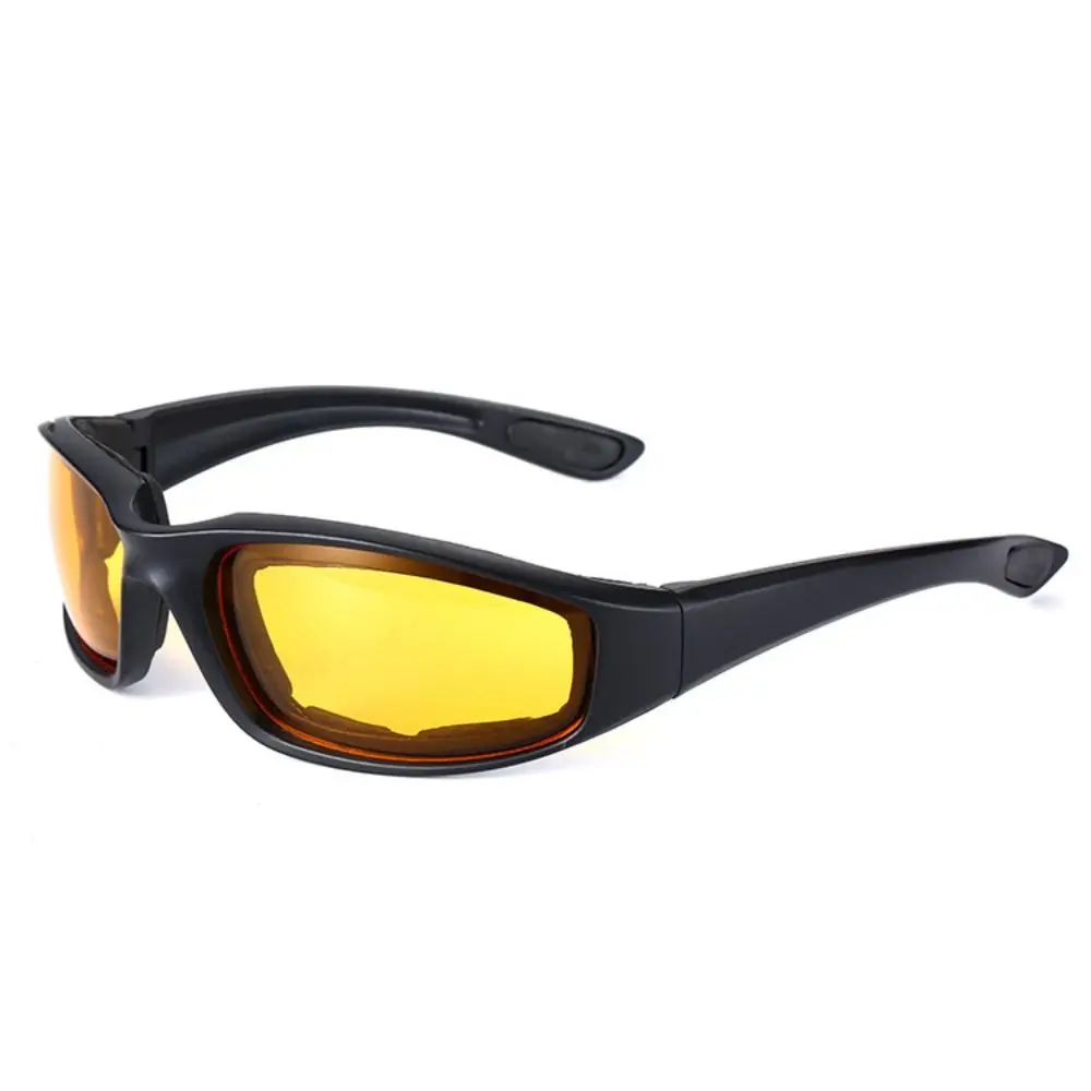 Retro Punk Yellow Lenses Sunglasses UV Protective Black Shades Motorcycle Goggles Decoration Accessories Eyewear