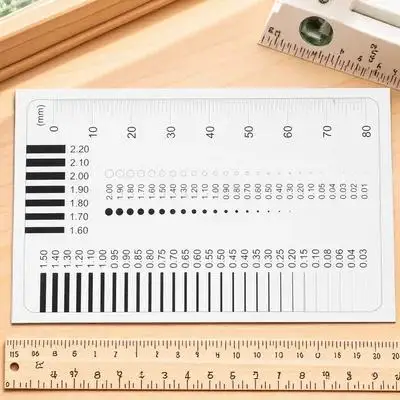 

Area Measurement Chart Transparent Flaw Detection Ruler For Diameter Line Width Defects Plastic Tool Craft