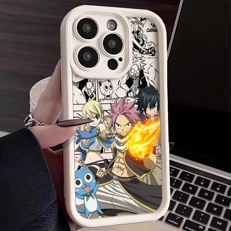 FAIRY TAIL Natsu For Apple iPhone 15 14 13 12 11 XS XR X 8 7 Pro Max Plus Soft Eye Ladder Phone Case Cover