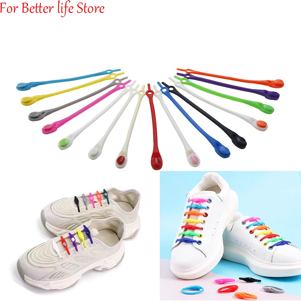 Multi Color Elastic Personality Lazy Person Shoelace Buckle, No Need To Tie Small White Shoes, Versatile Color Shoelace Rope