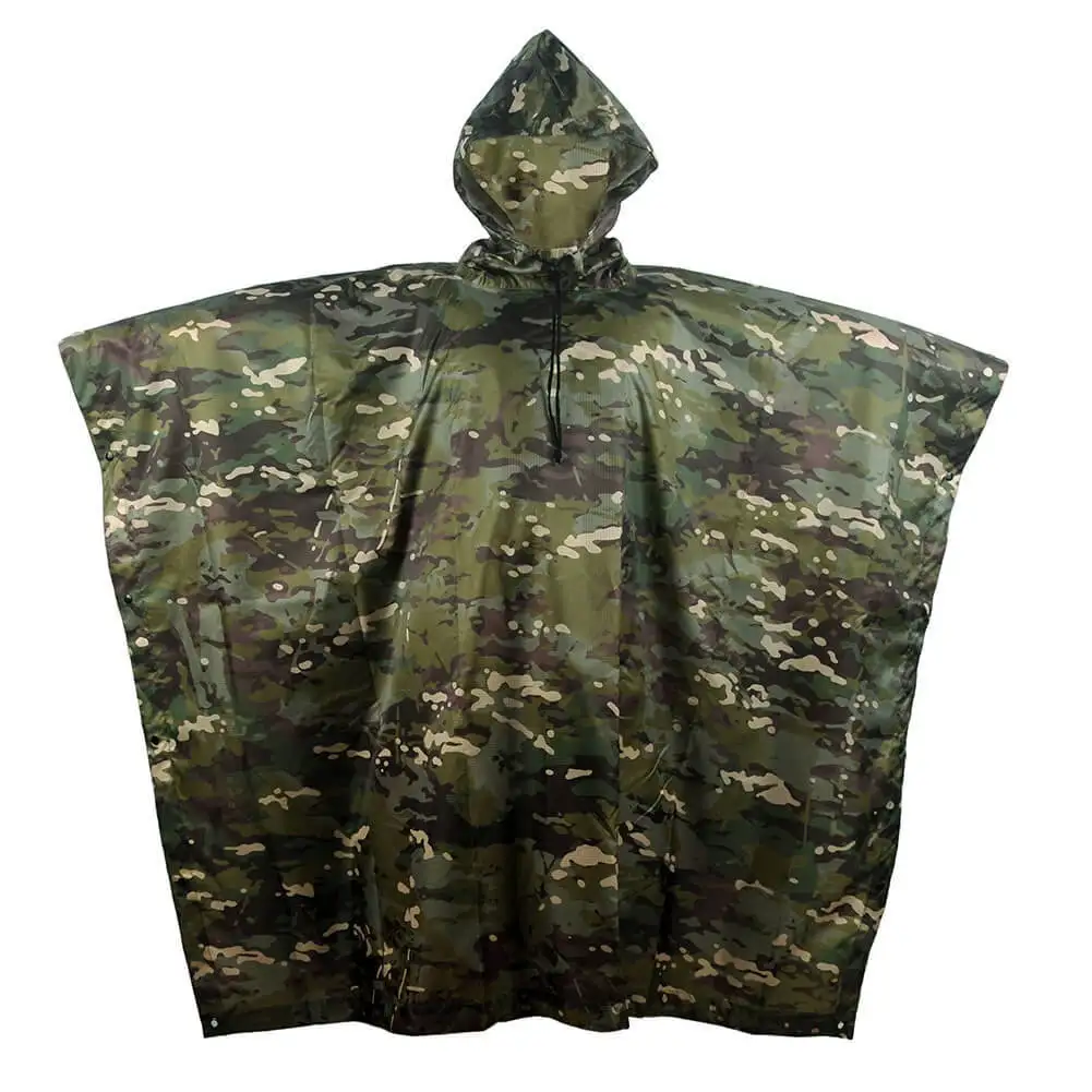 3-in-1 multifunktionale Outdoor-Tarnung, taktische wasserdichte Regenmantel-Markise aus dem Regen, Motorrad-Regenponcho, Picknickmatte – Detail 6