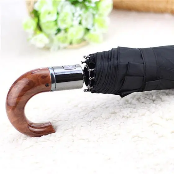 

Автоматический зонт для бизнеса с 0 спицами, открытие/закрытие одним нажатием, для солнца и дождя, из полиэфирного волокна, с изогнутой ручкой, зонт-трость.