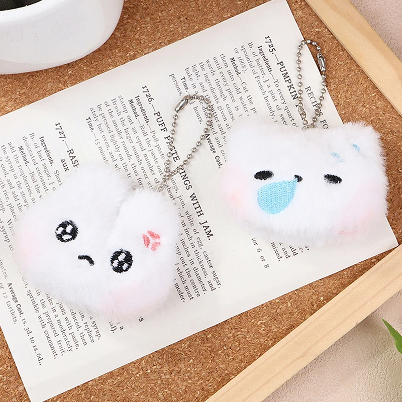 Sweet Squeak Bunny Plush Doll Toy Cartoon Rabbit Keychain Bag Pendant Soft Stuffed Doll Backpack Car Bag Key Ring Decor Kid Gift