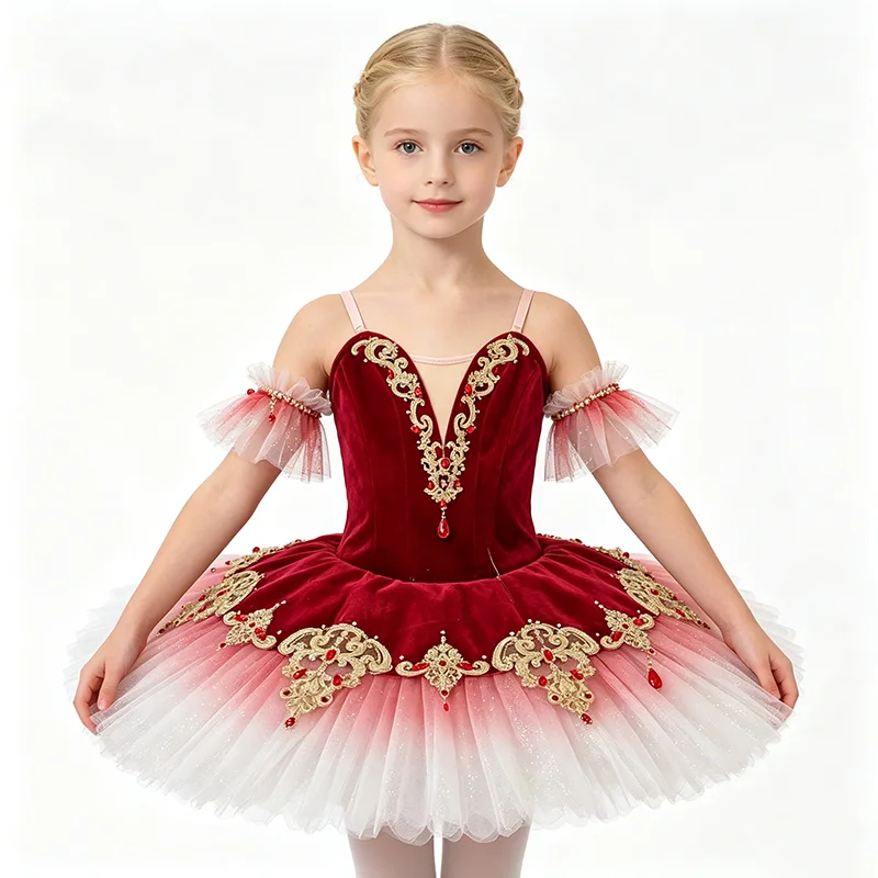 high quality fashion beautiful Unique Design Kids Girls Children Women Adult Performance Wear red Ballet Tutu Costumes