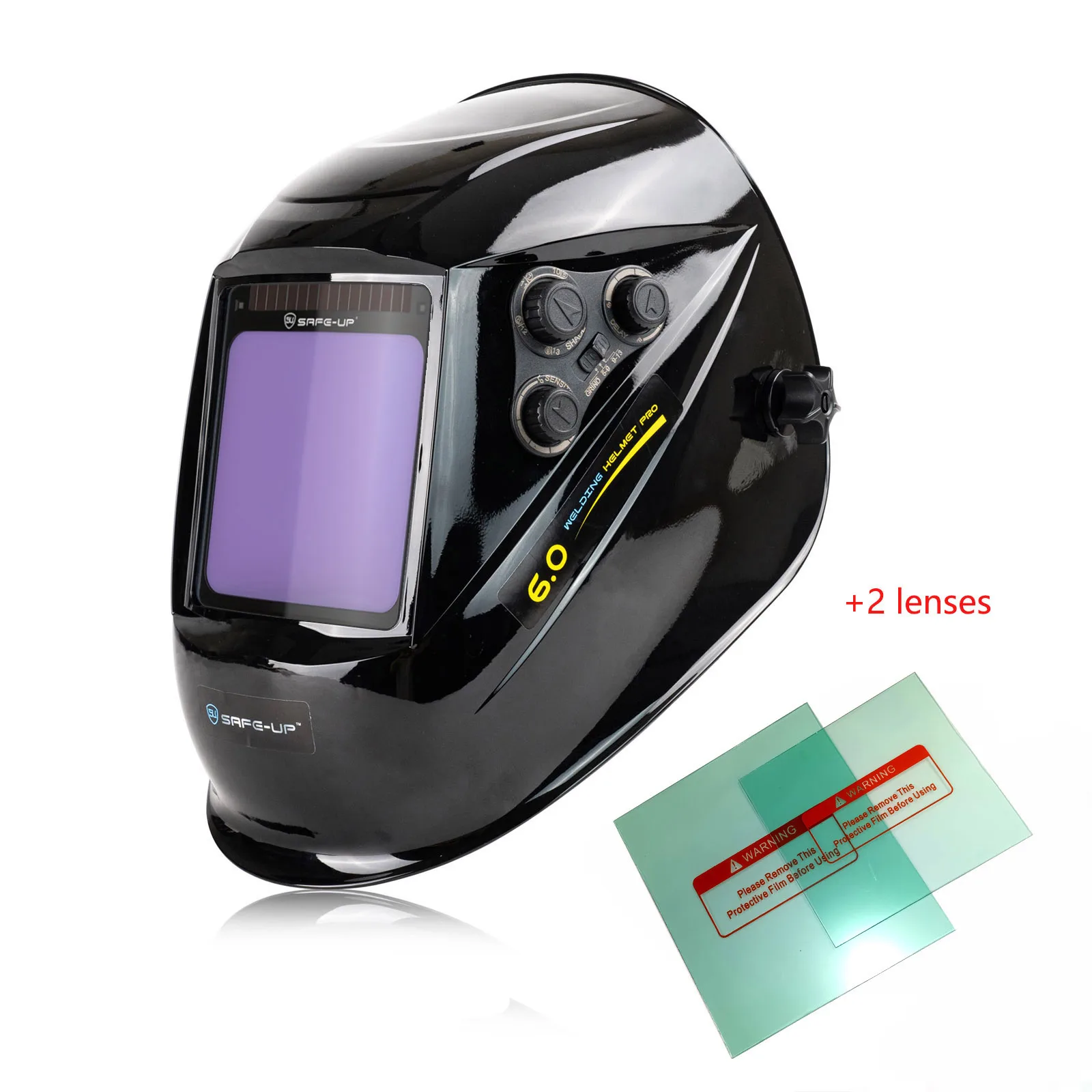 Welding Mask 1/1/1/1 Auto Darkening Welding Helmet Large View 3.93x3.81inch True Color 4 Sensors for MIG MAG MMA Welder Machine
