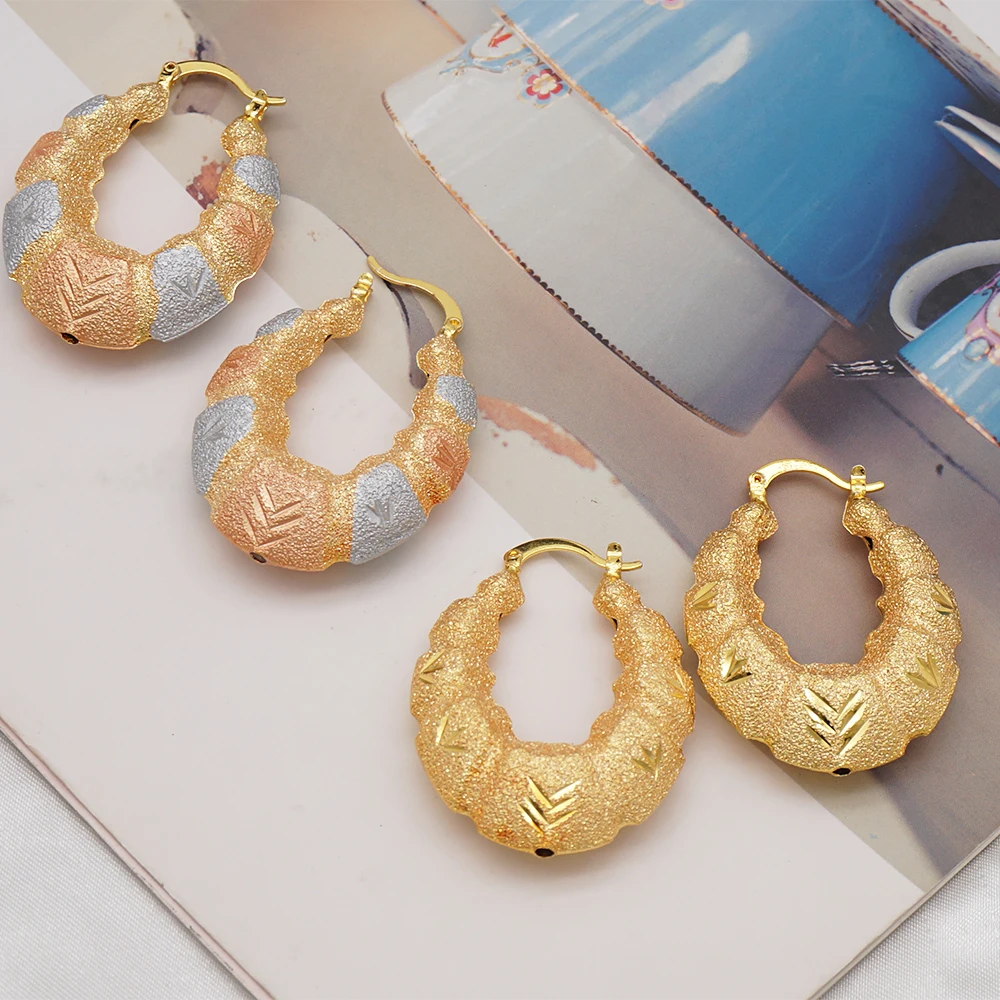 Trendy Jewelry Simple Gold Color Hoop Earrings For Women Girl Circle Round Earrings Party 2022 Wholesale prices