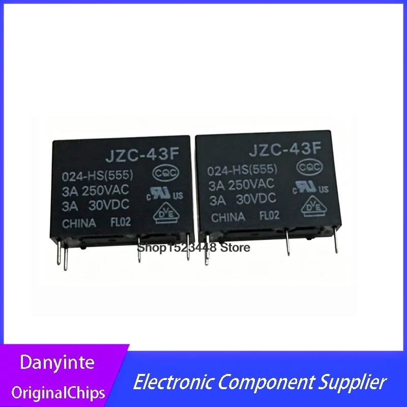 

New original 10Pcs/lot relay JZC-43F-024-HS JZC-43F 024-HS JZC43F JZC-43F-024 PIN4
