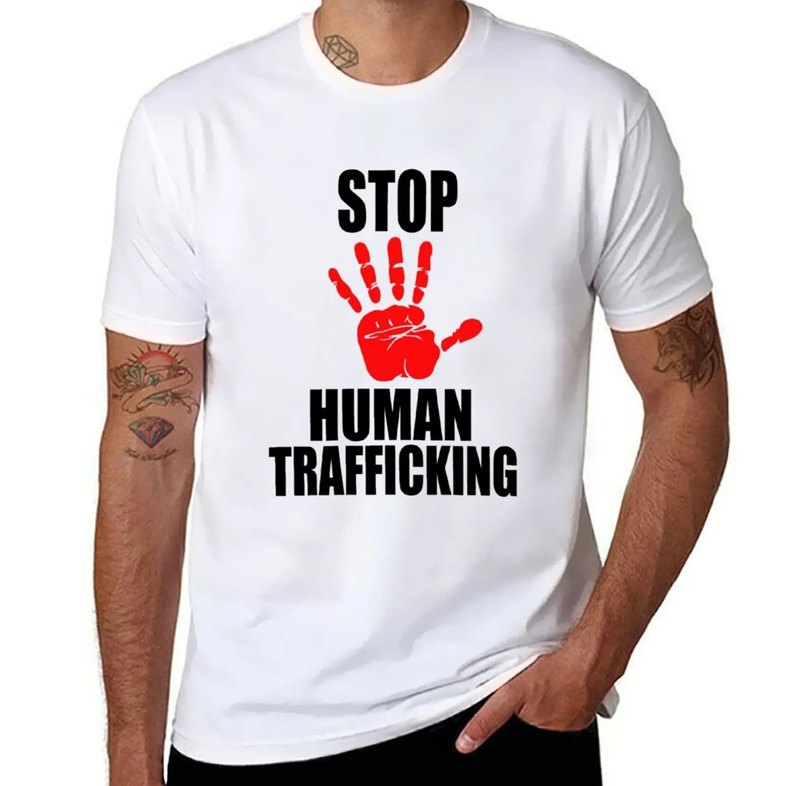 

Stop trafficking in human beings T-Shirt g man t shirts for men funny t shirts cotton T-Shirt