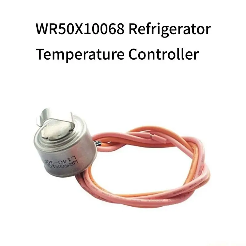 D0AB Refrigerator Temperature Control Component for Defrost Maintenance, Round Metal Two-Wire Thermostat for Evaporator Coil
