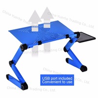 Aluminum Alloy Laptop Table Adjustable Portable Folding Computer Desk Students Dormitory Laptop Table Computer Stand Bed Tray