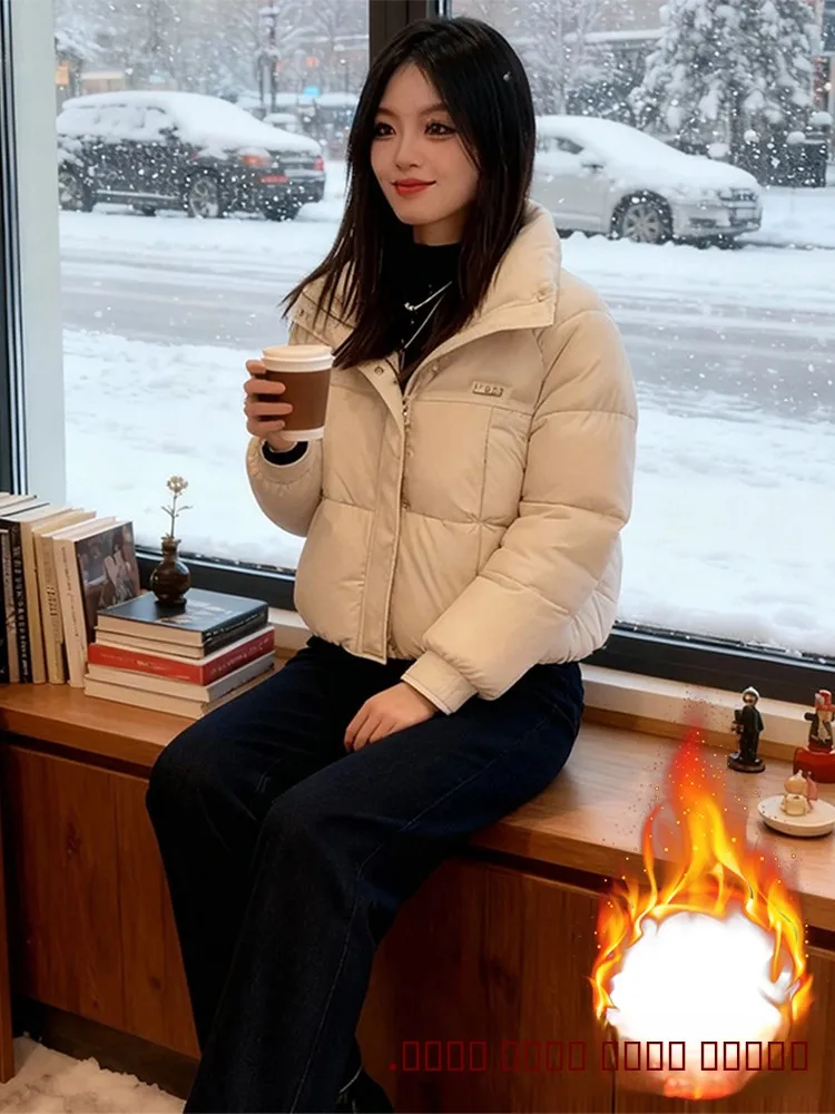 

Ele ort down Jaet Women's Thiened Fce Lined Luxury Lightweight Cotton Coat for Winter Commute Simple Sle