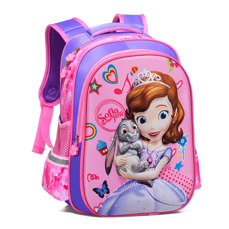 Mochila escolar de dibujos animados para niñas, morral escolar de Frozen, Elsa, Anna, estudiantes de primaria