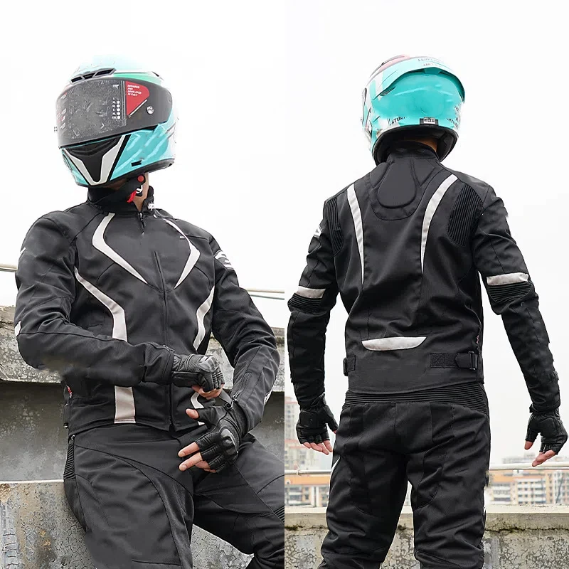 

Motorcycle Jacket Man Waterproof Protective Motobiker Racing suit Moto Set with removable liner Riding Coat Windproof