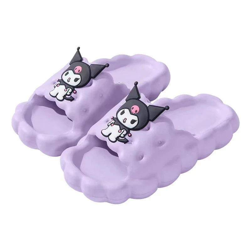 Cute Hello Kitty Sanrio Slippers Kuromi Cartoon Kawaii Anime Student Home Bathroom Bathing Anti-Slip Sandal Kids Toys Girls