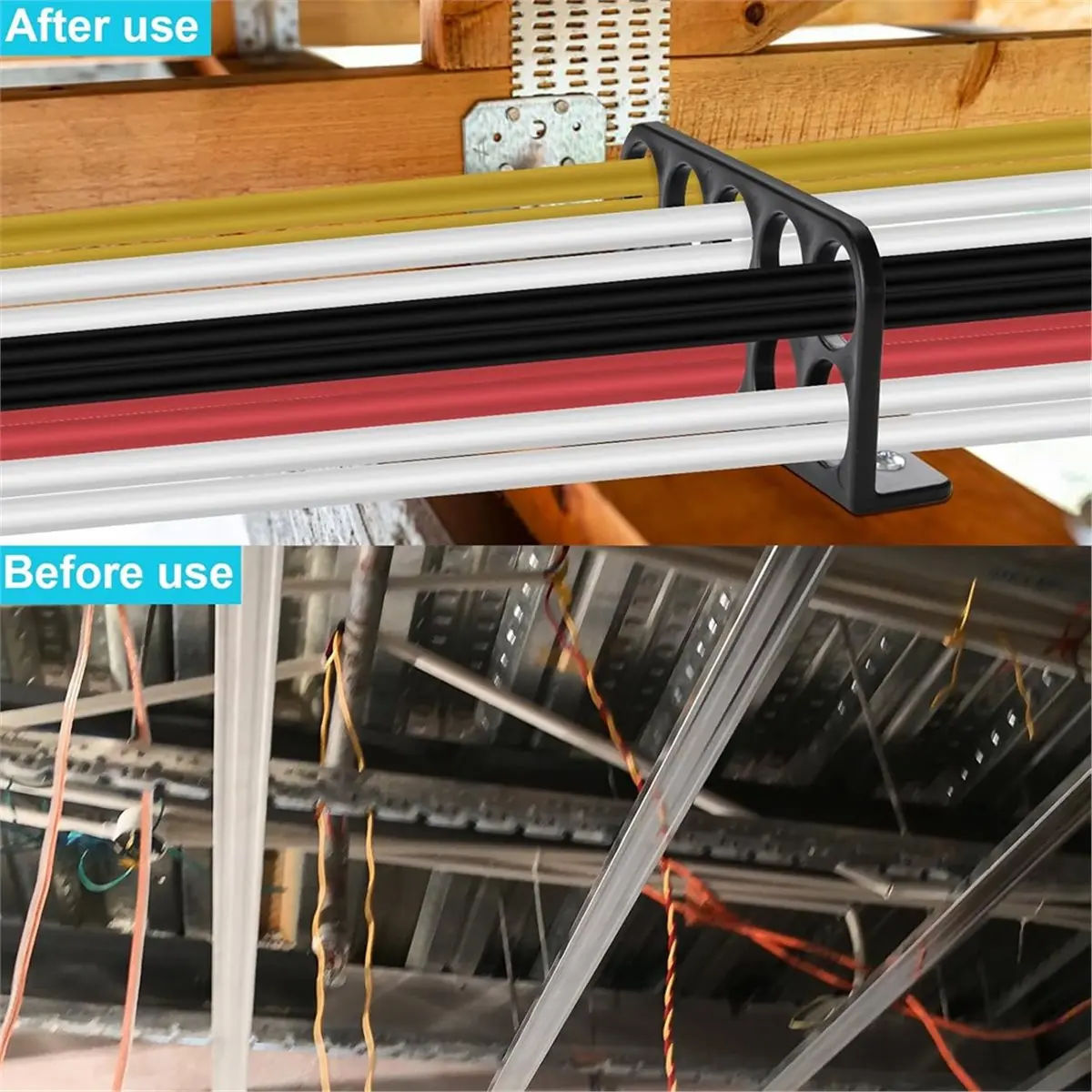 20Pack Cable Chase-Wire Bracket,Cable Support Wire Bracket Holder for NMB Cable Chase Bracket Wire Holder for Cord