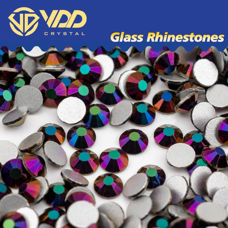 VDD 168 Blue Love Glass Rhinestones Crystal Flatback Glitter Diamond Strass Non-hotfix Stones Nail Art DIY Crafts Decorations