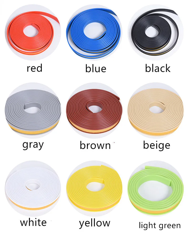 5M U-Shape Edge Banding Strip Self Adhesive Edging Protector for Furniture TPE Veneer Corner & Edge Safety Guards Table Cabinet