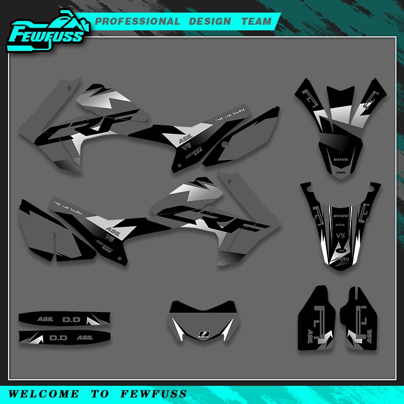 Fewfuss Graphics Decals Stickers Kit  Custom Number Background for HONDA CRF250L CRF 250L 2012‑2020