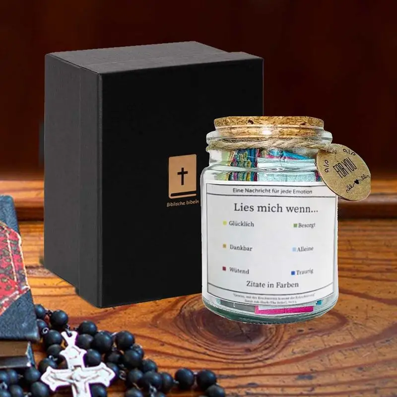 Банка со стихами из Библии Вдохновляющая банка со стихами из Библии Аксессуары для Библии Христианская банка Аксессуары для Библии для повседневного вдохновения для женщин и мужчин