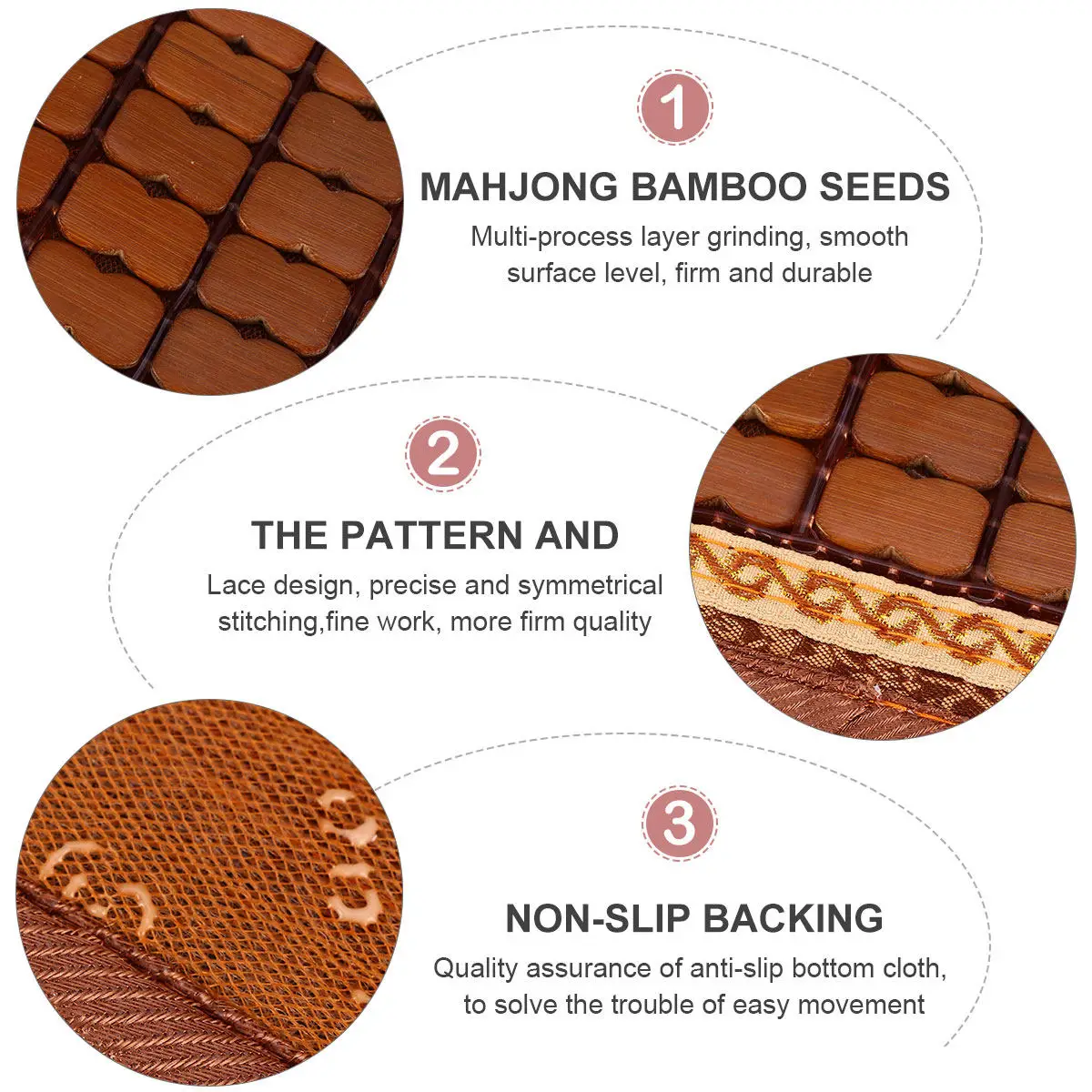 1Pcs Bamboo Cooling Seat Mat Promotes Blood Circulation Relieves Body Pressure Improves Sleep Cooling Sofa Chair Car Pad