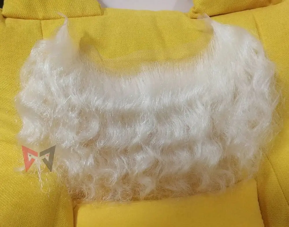 New Santa Claus Beard Synthetic Eyebrow Cosplay Men White Hairpiece Accessories Christmas Gift  High Quality Hand Made