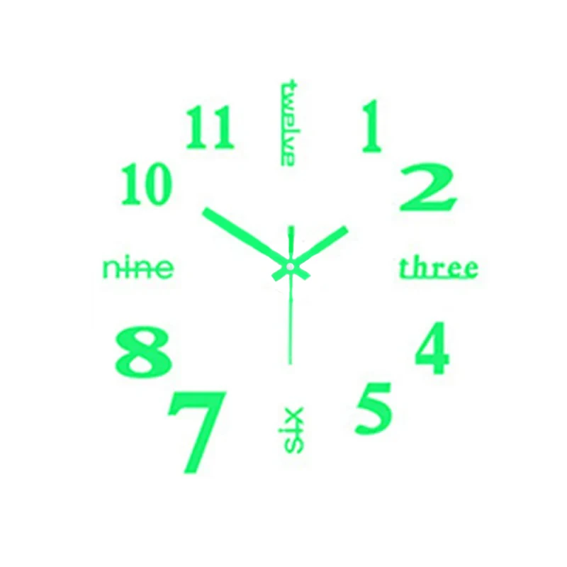 � Leuchtende Wanduhr, digitale Uhr, Wandaufkleber, Wanduhr für Wohnzimmer, Heimdekoration, abnehmbar, modernes Design, einfach zu installieren – Detail 3