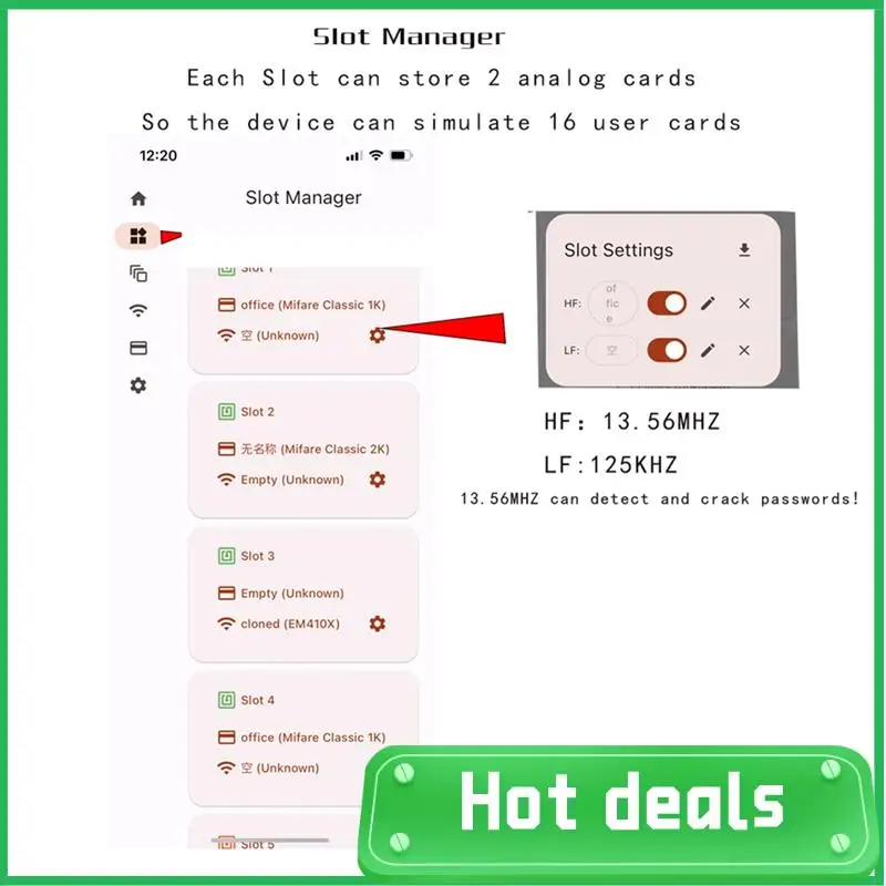 RFID Chameleonu Smart Chip Reader ISO14443 Key Detection EM125KHZ IC 13.56Mhz Badge Decode RFID Emulator
