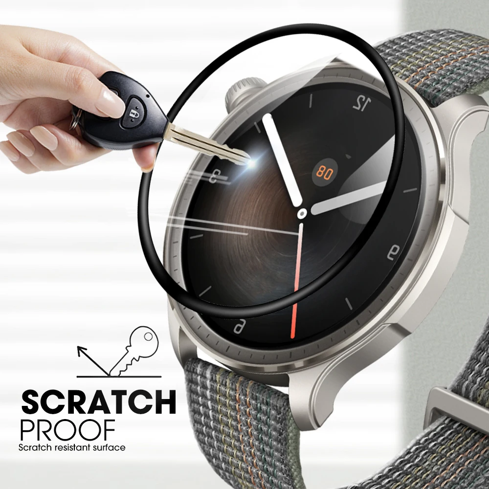 Per Amazfit Balance 3D proteggi schermo con bordo curvo pellicola Anti-frantumazione vetro non temperato per pellicole Smartwatch Amazfit Balance