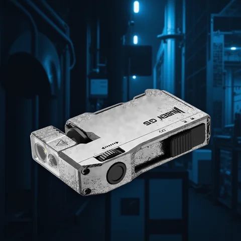 Lanterna EDC recarregável WUBEN G5, mini lanterna de fonte de luz dupla de 400 lúmens com luz RGB, lanternas de bolso portáteis