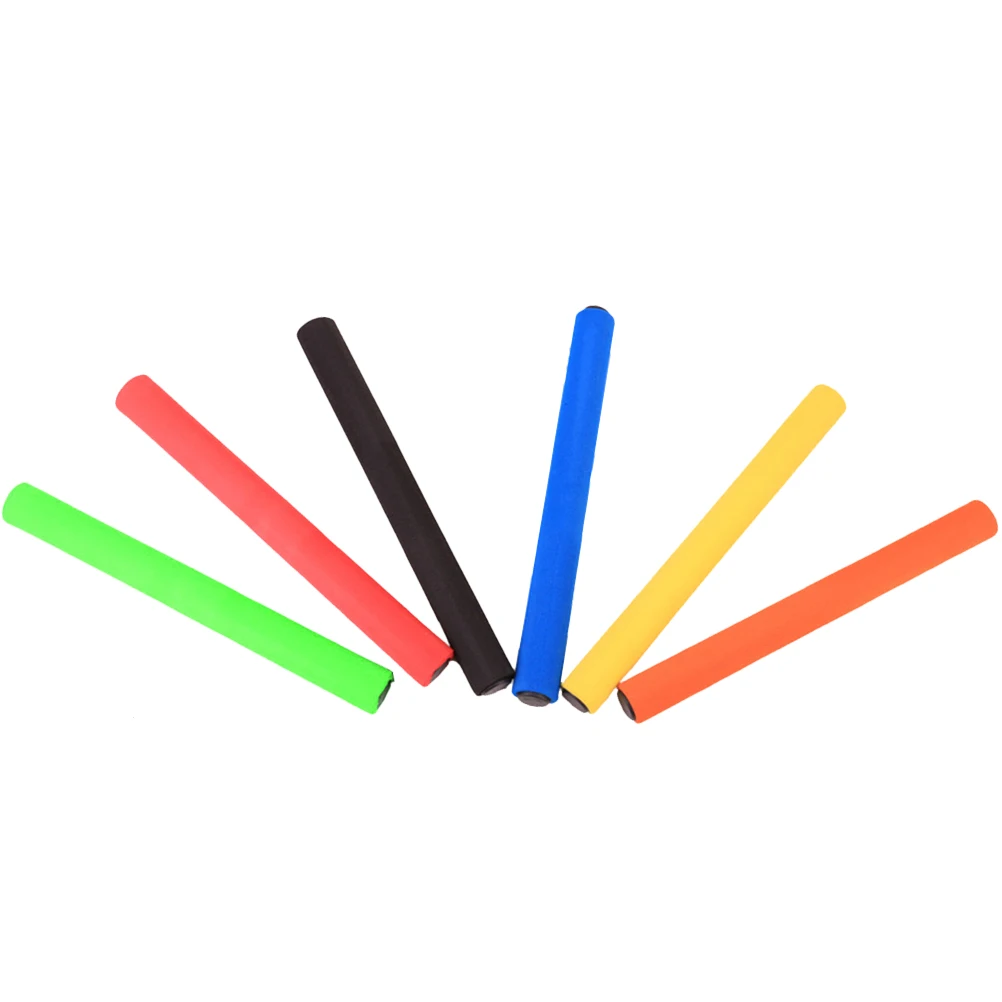 

6pcs Sponge Relay Sticks Lightweight Bright AntiSlip Kids Adults Sports Racing Competition Fitness Outdoor