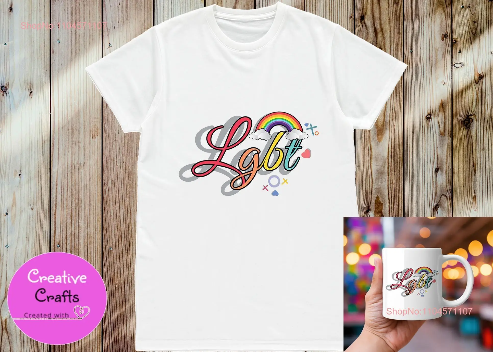 

Pride LGBT Rainbow White Classic T shirt d 11oz Cup LGBTIQA long or short sleeves