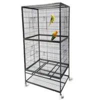 Bird Cage Breeding Cage Separable Double Spaced Metal Bird Large Bird Cages With Wheels