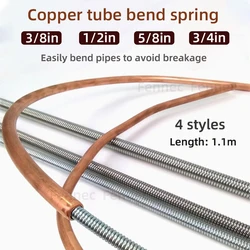 Internal Copper Pipe Bending Spring for Air Condition Steel Manual Pipeline Spring Tube Bending Tool 3/4/5/6 Points 10-19mm