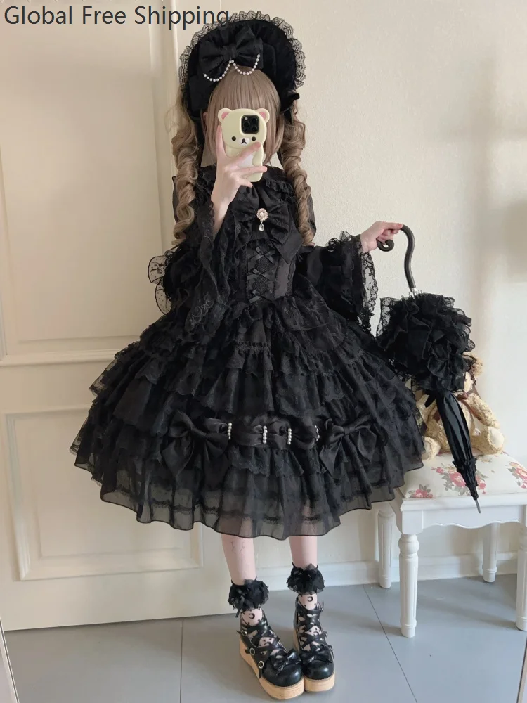 Harajuku Cute Girl Lolita Dress Princess Set Carnival Cosplay Sweet Girl Doll Dress Gorgeous Ball Tea Party Birthday Girl Gown view 4