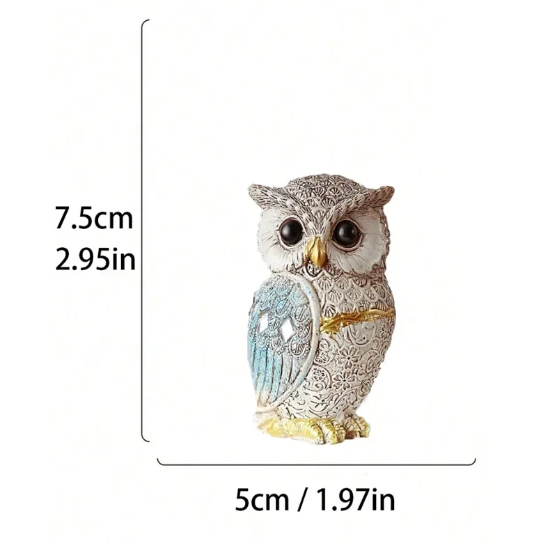 Creative Owl Statue Decoration Crafts Gift Cute Animal Modern Home Living Room Bedroom Office Bookshelf Desktop Decor Ornament view 6