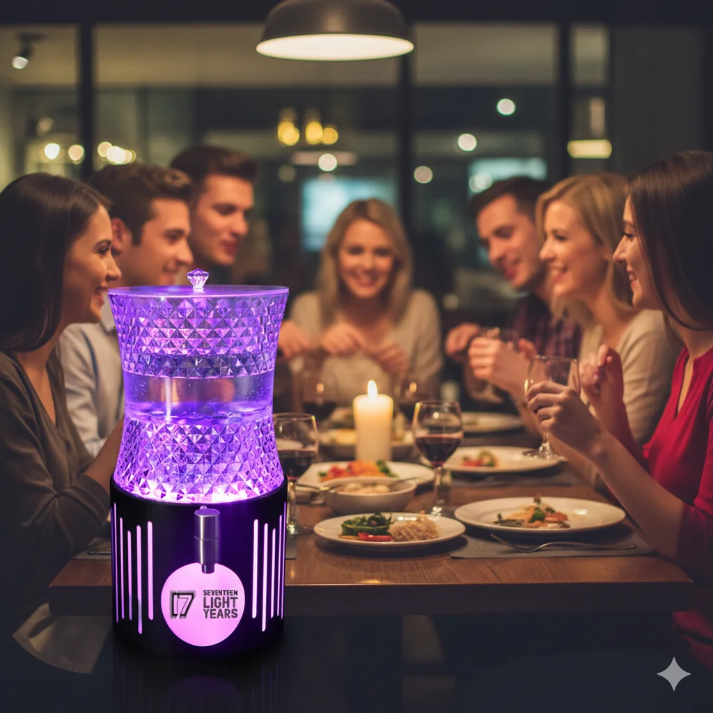 3-liter craft beer cannon, popular cocktail mixing barrel, bar and small tavern, cola and juice barrel, LED illuminated draft be