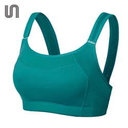 Women Breathable Bra Summer Full Coverage Wirefree Plus Size Fitness Sports Running Workout Plain Outdoor Yoga Underwear Top